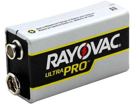 Rayovac Ultra Pro AL 9V Alkaline Battery With Snap Connectors Bulk