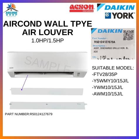 York Daikin Acson Air Louver Original Ywm J L Air