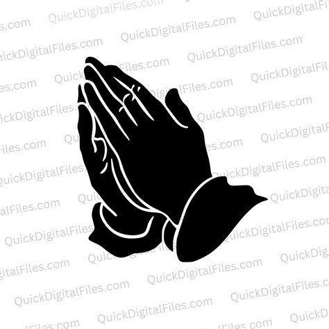 Praying Hands Silhouette Graphic Download In Svgpngjpeg Quick