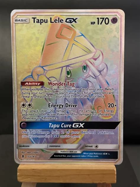 Pokemon Card Tapu Lele Gx Full Art Ultra Rare Guardians Rising