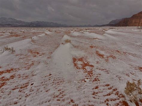 Third snowstorm covers in white the desert of Saudi Arabia in less than 2 months pictures ...