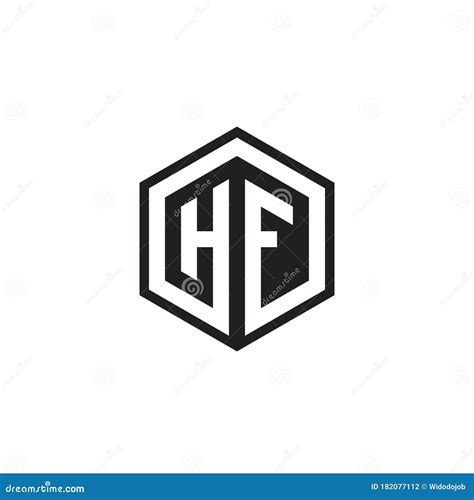 H F Concepto De Logotipo De Letra Hexagonal Ilustraci N Del Vector