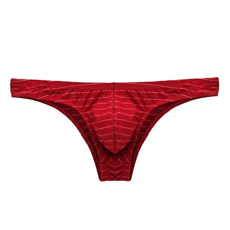 Uocefik Mens Thongs Underwear Sexy Comfortable Striped G String Sexy