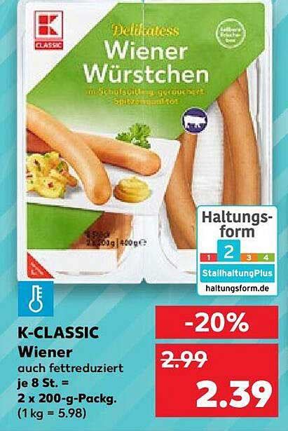 K Classic Wiener Angebot Bei Kaufland 1Prospekte De