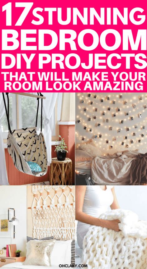 17 Diy Bedroom Projects To Make Your Room Super Cozy Bedroom Diy Diy