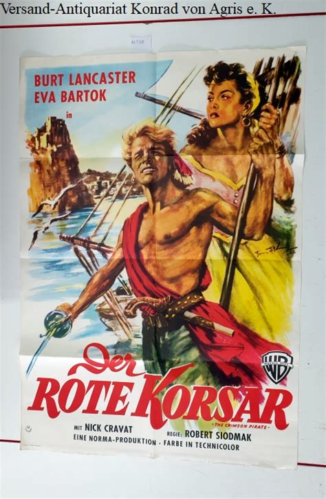 Filmplakat Zu Der Rote Korsar By Lancaster Burt Und Eva Bartok