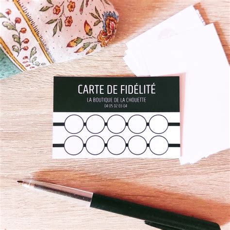 Cartes de Fidélité Contemporain Mes Chouettes Étiquettes