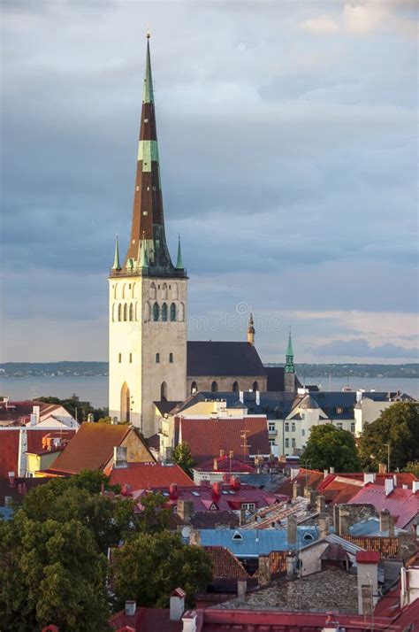 St. Olav`s Church Oleviste Kirik, Tallinn, Estonia Stock Image - Image ...