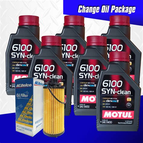 Motul Syn Clean W Dexos Fully Synthetic Oil Change Package