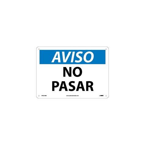 Accuformnmc Shmatr Osha Notice Safety Sign No Trespassing Spanish