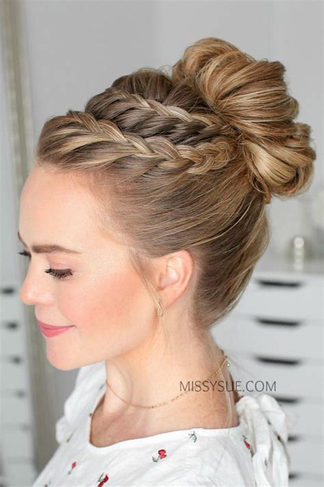 Double Lace Braid High Bun Missy Sue Frisur Hochzeit Frisuren