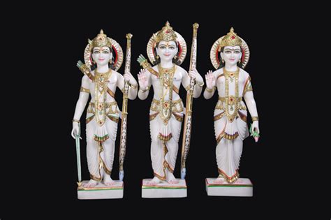 Painted Hindu White Marble Ram Darbar Idol At Rs 3500 In Jaipur ID