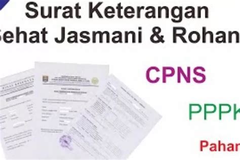 Surat Keterangan Sehat Dibutuhkan Untuk Syarat CPNS Kemenkumham Dan