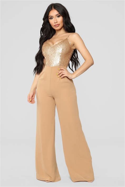 Lets Groove Tonight Sequin Jumpsuit Gold Gold Sequin Jumpsuit