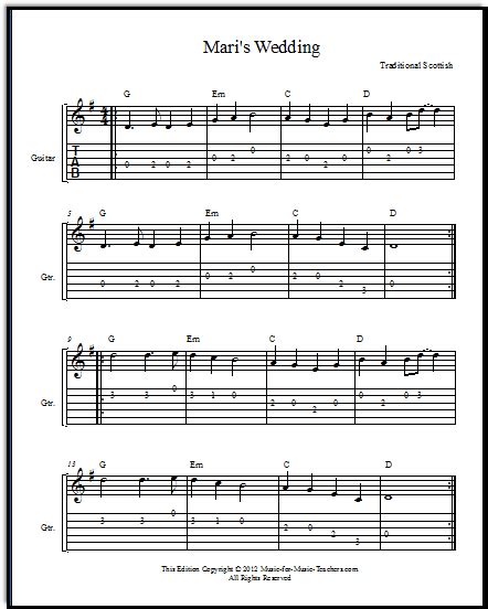 Free Fiddle Sheet Music Mari S Wedding A Traditional Scottish Song