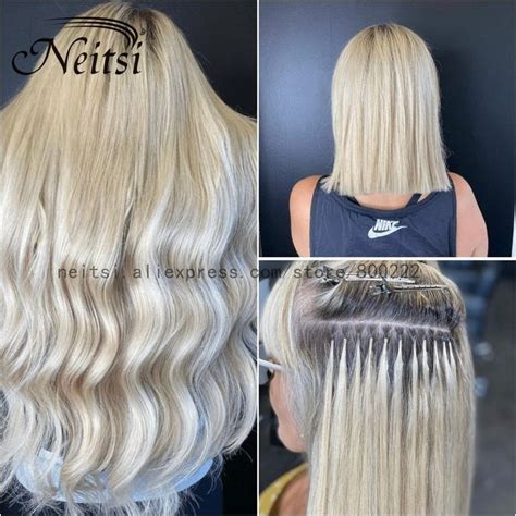 Straight Keratin Capsules Human Fusion Hair U Tip Remy Pre Bonded Hair