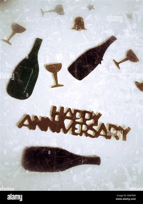 Happy Anniversary Confetti Stock Photo Alamy