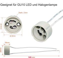 GU10 Lampenfassung Sockel Halterung 230V Adapter