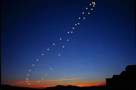 Analemma: the tilt of the earth's axis is revealed by taking one ...