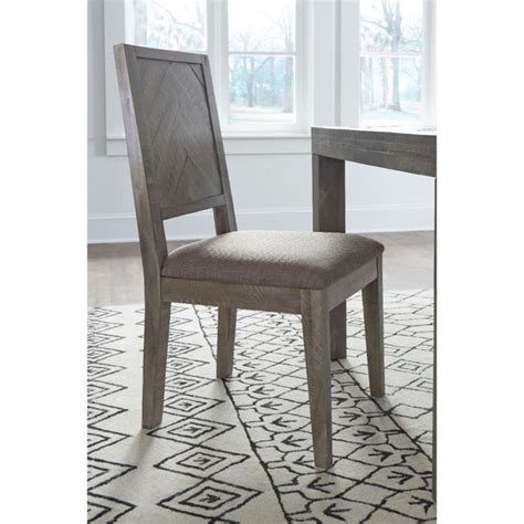 Modus Furniture Herringbone Solid Wood Upholstered Dining Chair In