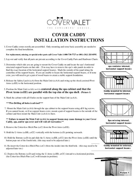 Fillable Online Installation And Operating Instructions For The CADDY