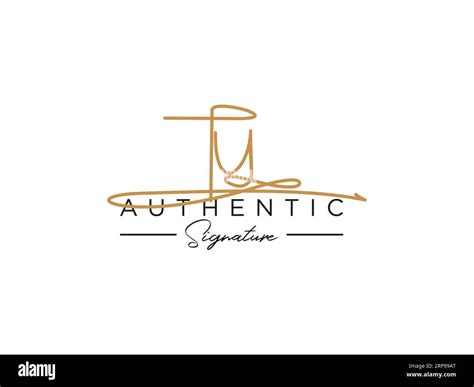 Tu Signature Logo Template Vector Stock Vector Image And Art Alamy