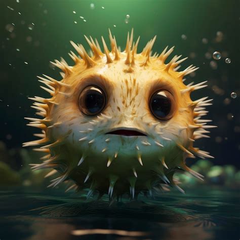 Puffer Fish Premium Ai Generated Image