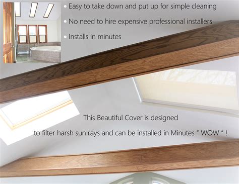 These skylight covers custom made in different woods and custom fabrics
