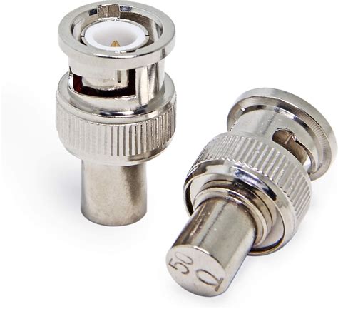 Bnc Terminator 50 Ohm 2 Pack Bnc Male Rf Coax Connector Adapter End Amazon Ca Electronics