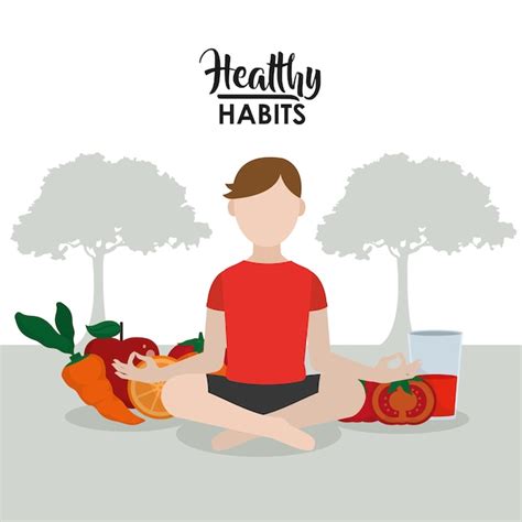 Premium Vector Woman With Healthy Habits Lifestyle Concept