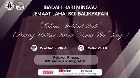 [live] Ibadah Minggu Pra Paskah Ke 4 Jemaat Lahai Roi Balikpapan 19