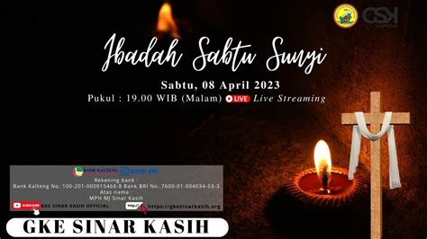 Sabtu Sunyi Sabtu 8 April 2023 [malam] Youtube