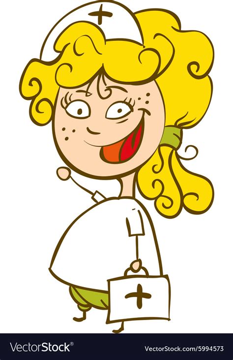 Drawing Of A Nurse Doodle Royalty Free Vector Image