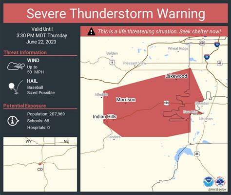 Nws Severe Tstorm On Twitter Severe Thunderstorm Warning Continues For Lakewood Co Indian