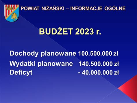 Kolejny Ambitny Bud Et Dla Powiatu Ni A Skiego Na Rok Uchwalony