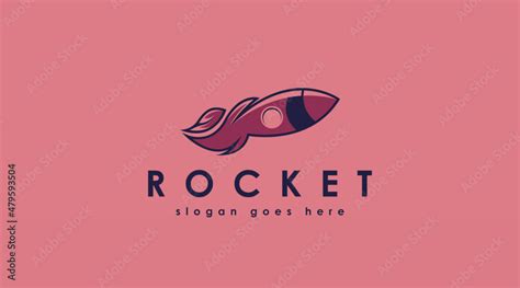 Retro Rocket Logo Design Concept Vector Stock Vector | Adobe Stock