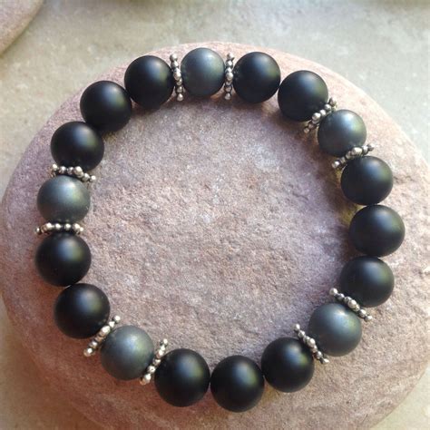 Matte Onyx And Hematite Bracelet Hematite Bracelet Bracelets