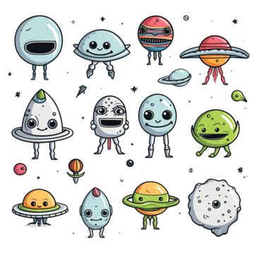 Moon Doodle Space Wars Alien Collection Set Moon Doodle Space Png