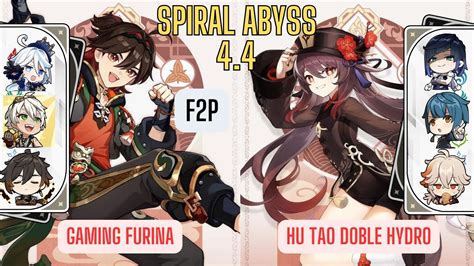 C Gaming Furina And C Hu Tao Doble Hydro Spiral Abyss Floor