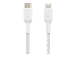 Belkin M Usb C To Lightning Charge Sync Cable Mfi Braided White