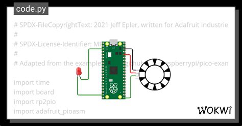 CircuitPython Pi Pico LED Ring Wokwi ESP32 STM32 Arduino Simulator