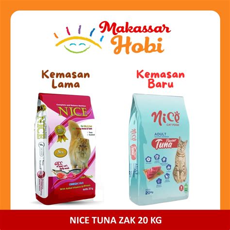 Jual Makanan Kucing NICE Tuna Cat Food Karungan 20kg 20 Kg Makassar Hobi