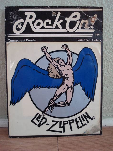 1980s Vintage Led Zeppelin Icarus Swan Song Coda 1982 Decal Etsy