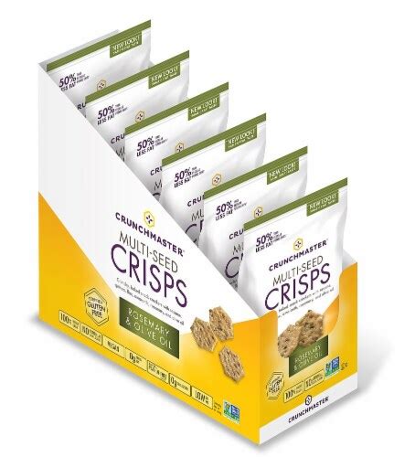 Crunch Master Gluten Free Rosemary Olive Oil Multi Seed Crisp