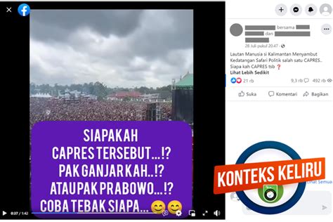 Foto Hoaks Video Kerumunan Di Kalimantan Dukung Salah Satu Capres