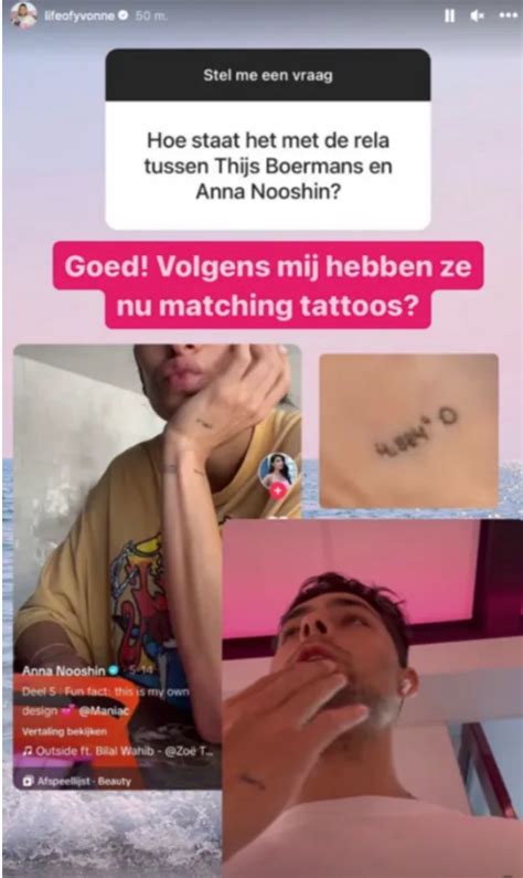 Anna Nooshin En Thijs Boermans Hebben Matching Tattoos