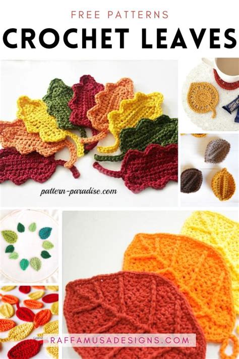 21 Free Crochet Leaf Patters RaffamusaDesigns