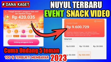 CARA NUYUL EVENT SNACK VIDEO MARET 2023 LANGSUNG JADI KOIN Cuma