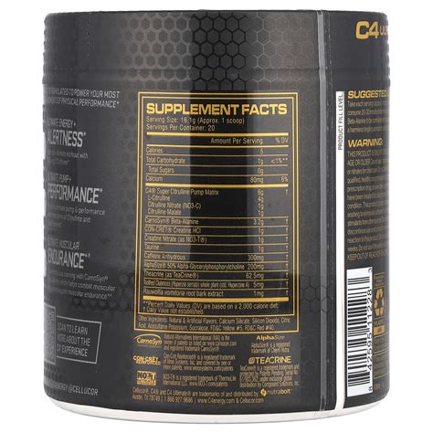 Cellucor C4 Ultimate® Pre Workout Orange Mango 11 3 Oz 322 G