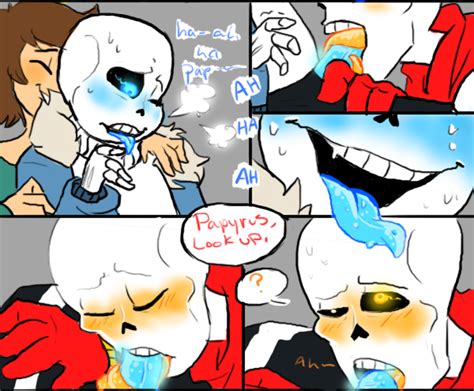 Rule 34 Animated Skeleton Blush Bone Clothed Sex Fellatio Female Frisk Human Incest Magic